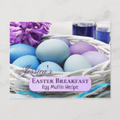 Carte Postale Modèle de recettes de petit-déjeuner de Pâques per (Devant)