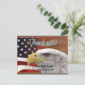 Carte Postale Modèle de remerciement personnalisé avec texte pat (Debout devant)