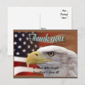 Carte Postale Modèle de remerciement personnalisé avec texte pat (Devant / Derrière)