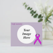 Carte Postale Modèle de ruban standard violet par Kenneth Yoncic (Debout devant)