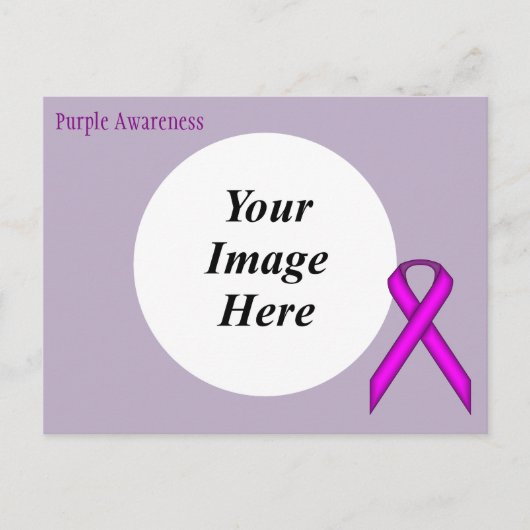 Carte Postale Modèle de ruban standard violet par Kenneth Yoncic (Devant)