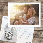 Carte Postale Modèle de script de mariage pour des photos simple