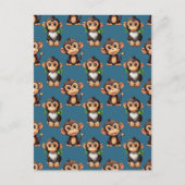 Carte Postale Modèle de singe bleu  (Devant)