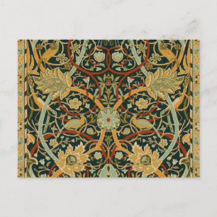 Carte Postale Modèle de tapisserie forestière de William Morris