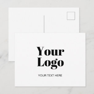 Carte Postale Modèle de téléchargement de logo ou d'image simple