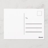 Carte Postale Modèle de texte de script noir et blanc simple (Dos)