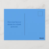 Carte Postale Modèle de texte modifiable pour le nom monographiq (Dos)