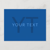 Carte Postale Modèle de texte modifiable pour le nom monographiq (Devant)