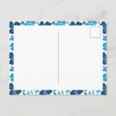 Carte Postale Modèle de trèfle bleu pour la Saint-Patrick (Dos)