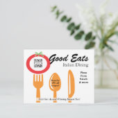 Carte postale Modèle Décontracté dîner italien (Debout devant)