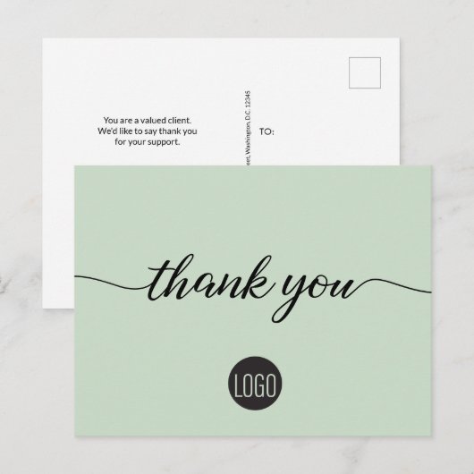 Carte Postale Modèle d'entreprise de reconnaissance de la client (Devant / Derrière)