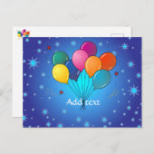 Carte Postale Modèle des ballons de fête (Devant / Derrière)