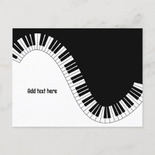 Carte Postale Modèle des ondes de clavier de piano