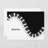 Carte Postale Modèle des ondes de clavier de piano (Devant / Derrière)