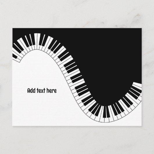 Carte Postale Modèle des ondes de clavier de piano (Devant)