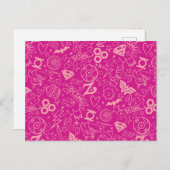 Carte Postale Modèle d'icône rose de DC Super Hero Girls (Devant / Derrière)