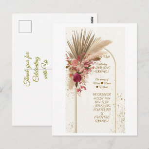 Carte Postale Modèle d'invitation de nuit Mehndi à l'herbe de Pa