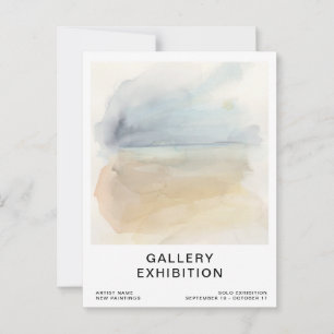 Carte Postale Modèle d'invitation pour exposition de galerie per