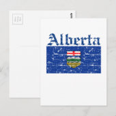 Carte Postale Modèle drapeau de l'Alberta Canada (Devant / Derrière)