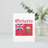 Carte Postale Modèle drapeau de l'Ontario Canada (Debout devant)