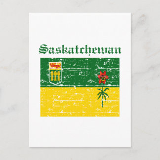 Carte Postale Modèle drapeau de Saskatchewan Canada