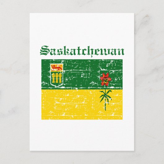 Carte Postale Modèle drapeau de Saskatchewan Canada (Devant)