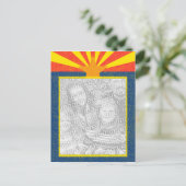 Carte Postale modèle du drapeau de l'arizona (Debout devant)