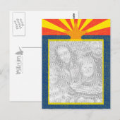 Carte Postale modèle du drapeau de l'arizona (Devant / Derrière)