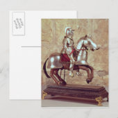 Carte Postale Modèle d'un cheval bardé et cavalier, c.1640 (Devant / Derrière)