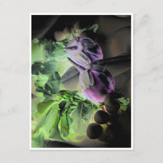 Carte postale Modèle Eggplant & Radis