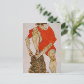 Carte Postale Modèle Egon Schiele-Femme en Red Jacket & Pants (Debout devant)