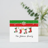 Carte Postale Modèle Festive Christmas Stockings (Debout devant)