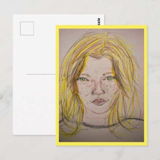 Carte Postale Modèle fille (Devant / Derrière)