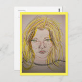 Carte Postale Modèle fille (Devant / Derrière)