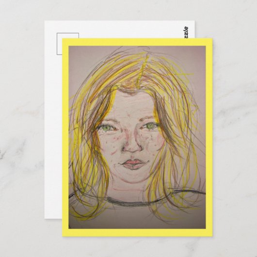 Carte Postale Modèle fille (Devant / Derrière)