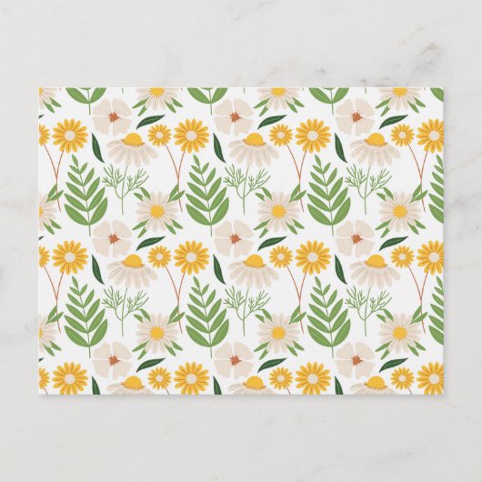 Carte Postale Modèle floral (Devant)