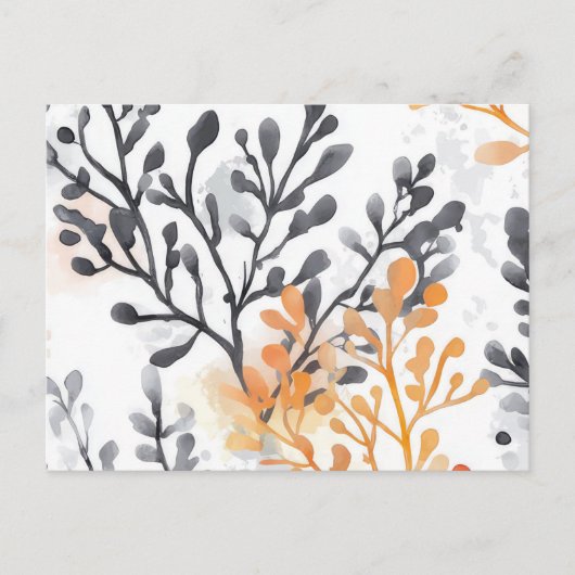 Carte Postale Modèle floral (Devant)