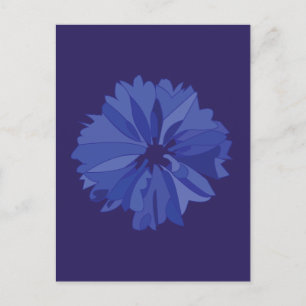 Carte Postale Modèle floral de Cornflower de prairie bleue
