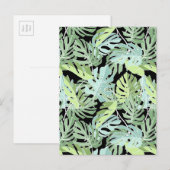 Carte Postale Modèle floral de la jungle 2 (Devant / Derrière)