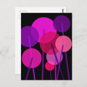 Carte Postale Modèle floral géométrique Abstrait (Devant / Derrière)