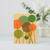 Carte Postale Modèle floral géométrique Art moderne Abstrait (Debout devant)
