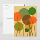 Carte Postale Modèle floral géométrique Art moderne Abstrait (Devant / Derrière)