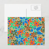 Carte Postale Modèle floral tendance #8 (Devant / Derrière)