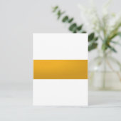 Carte Postale Modèle Gold Blank : Ajouter du texte, de l'image, (Debout devant)