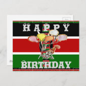 Carte postale Modèle horizontal Joyeux anniversair (Devant / Derrière)