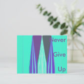 Carte postale Modèle horizontal n'abandonne jamais (Debout devant)