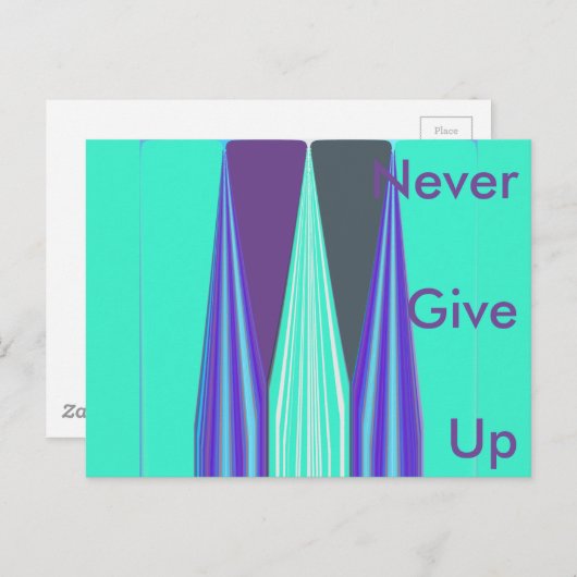 Carte postale Modèle horizontal n'abandonne jamais (Devant / Derrière)