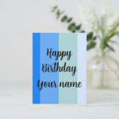 Carte Postale Modèle Joyeux Anniversaire Nom (Debout devant)