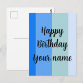 Carte Postale Modèle Joyeux Anniversaire Nom (Devant / Derrière)