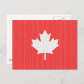 Carte Postale Modèle Knit Maple Leaf Tricot Motif (Devant / Derrière)